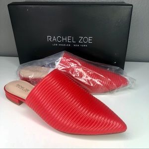 NEW Rachel Zoe Luna Flat Mule in Poppy sz 9.5